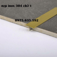 Nẹp inox 304 chữ t, nẹp trang trí chỉ t inox