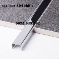 Nẹp inox 304 chữ u, nẹp trang trí chỉ u inox